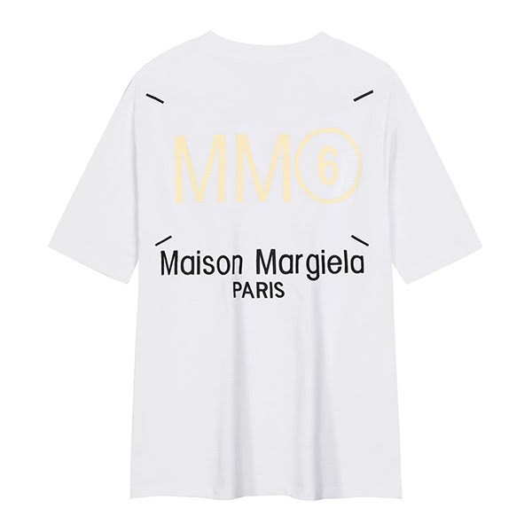 エムエムシックス ロゴプリント クルーネック 半袖Tシャツ コピー Mai46104